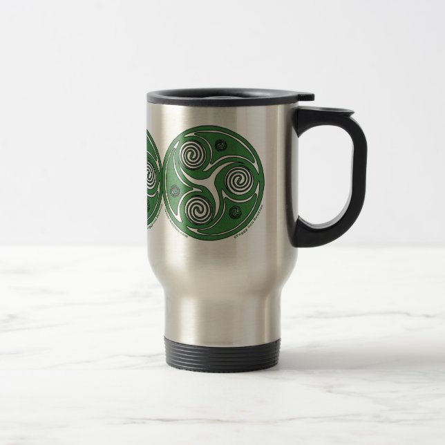 Taza De Viaje El Celtic espiral de Triskel del irlandés asalta (Derecha)