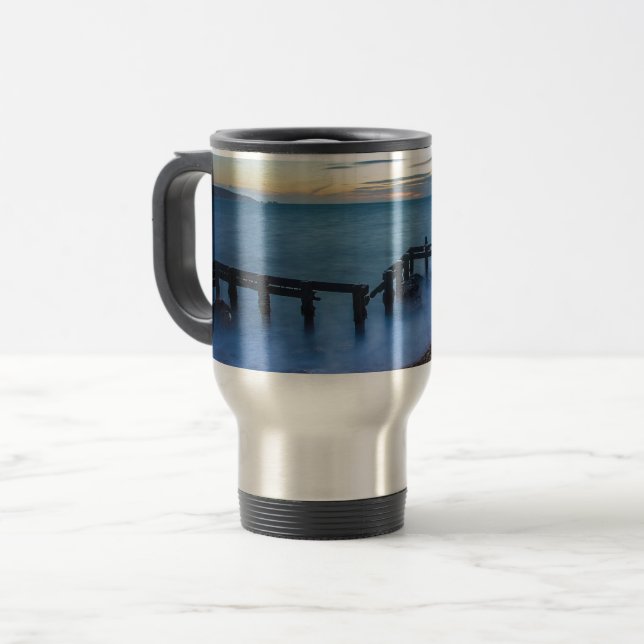 Taza De Viaje El cielo estrepitoso sobre la costa y las aguas de (Anverso izquierdo)