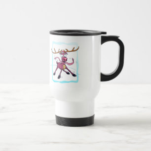 Taza De Viaje El ciervo lindo en el hielo Funny Navidades vacaci