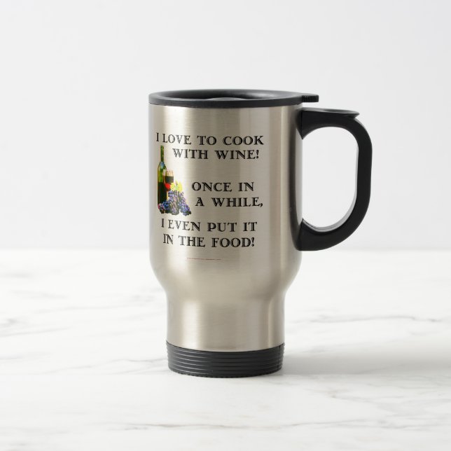 Taza De Viaje El cocinar con el vino (Derecha)