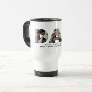 Taza De Viaje El Collage de fotos de moda de papá de DAD cortó e