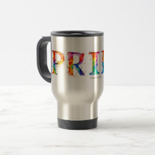 Taza De Viaje El colorido y creativo texto temático del Orgullo
