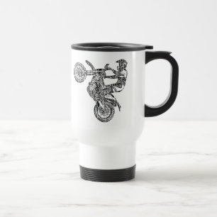 Taza De Viaje El competir con de la motocicleta