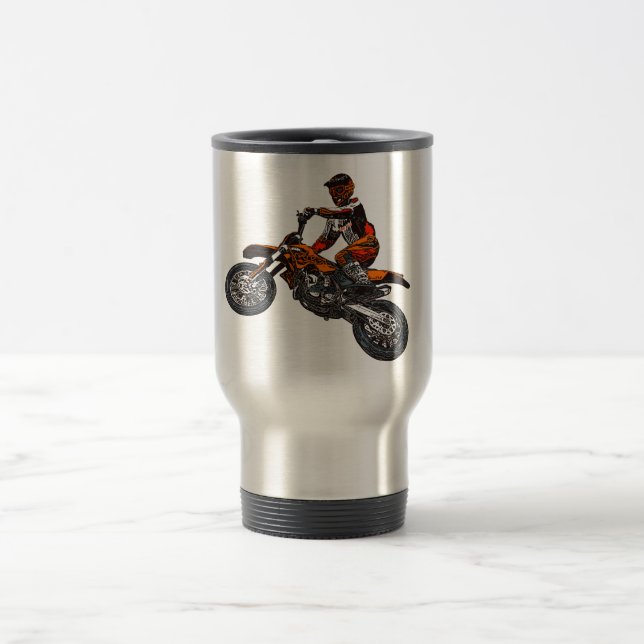 Taza De Viaje El competir con de la motocicleta (Centro)