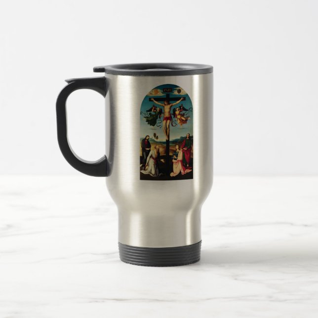 Taza De Viaje El Cristo crucificado con la Virgen María (Izquierda)