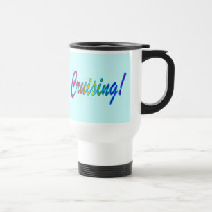 Taza De Viaje El cruzar multicolor de la aguamarina