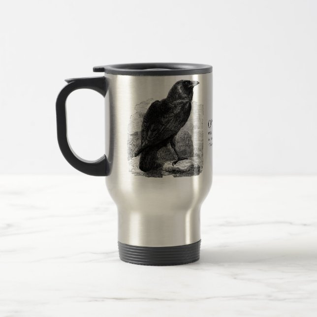 Taza De Viaje El cuervo de Edgar Allen Poe (Izquierda)