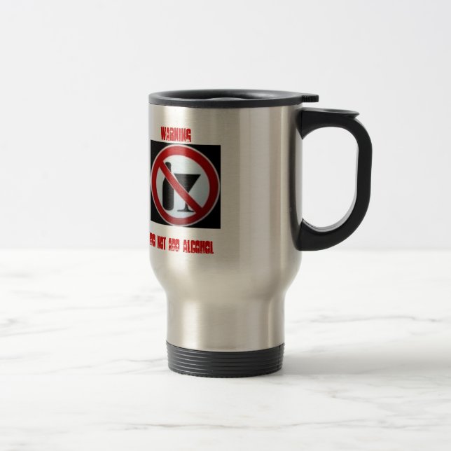 TAZA DE VIAJE EL CUIDADO, NO AÑADE EL ALCOHOL (Derecha)