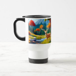 Taza De Viaje El Deer Dorado en el bosque 987679