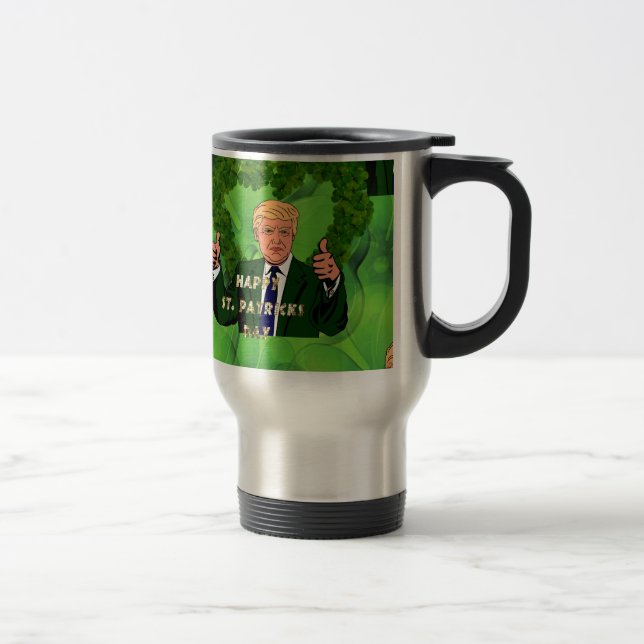 Taza De Viaje el día de los patricks donald trump (Derecha)
