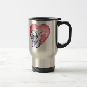 Taza De Viaje El día de San Valentín del oso polar