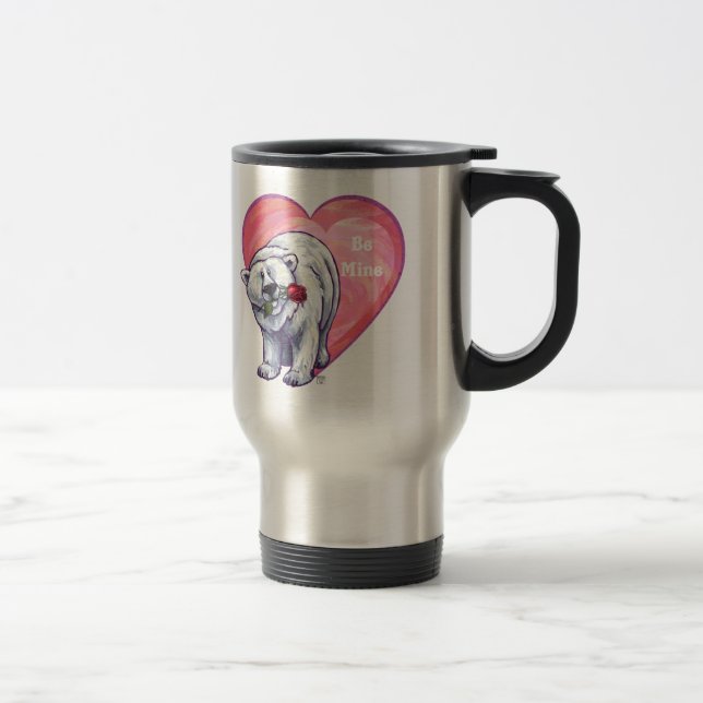 Taza De Viaje El día de San Valentín del oso polar (Derecha)