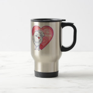 Taza De Viaje El día de San Valentín Pomerania Blanca