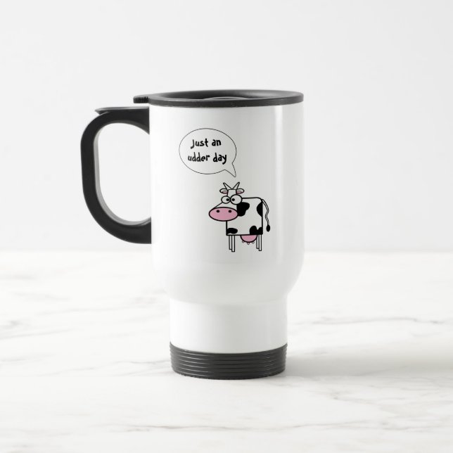 Taza De Viaje El divertido día de la vaca de la Personalizado (Izquierda)