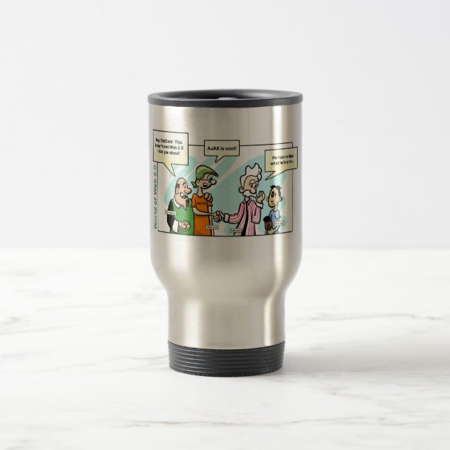Taza De Viaje El DotCom resuelve el Web 2,0 (Centro)