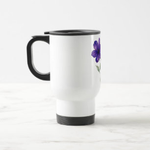 Taza De Viaje El encanto de las flores violetas