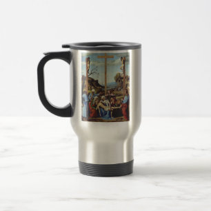 Taza De Viaje El Entierro de Jesucristo Arte de Icono Sagrado