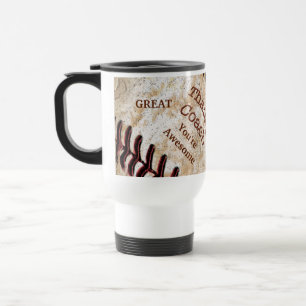 Taza De Viaje El entrenador de béisbol personalizado del vintage