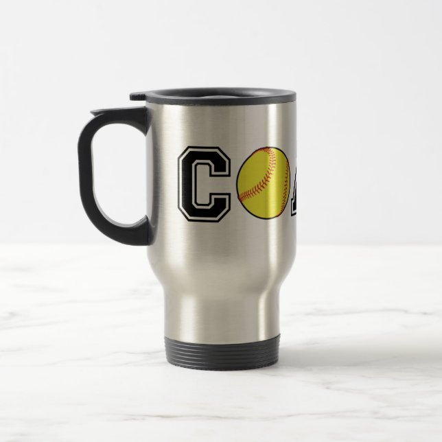 Taza De Viaje El entrenador de softball, compañero de trabajo, ¡ (Izquierda)