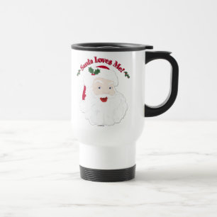Taza De Viaje El Estilo Vintage Santa Me Ama!