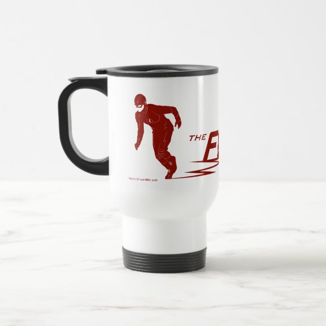 Taza De Viaje El Flash | Logotipo del nombre del superhéroe (Izquierda)