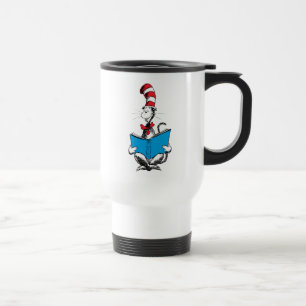 Taza De Viaje El gato en la lectura del Gorra