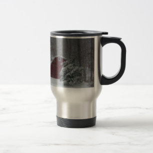 Taza De Viaje El granero rojo en la nieve
