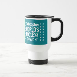 Taza De Viaje El Grunge verde azulado del fondo del COCHE