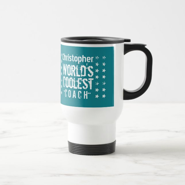 Taza De Viaje El Grunge verde azulado del fondo del COCHE (Derecha)