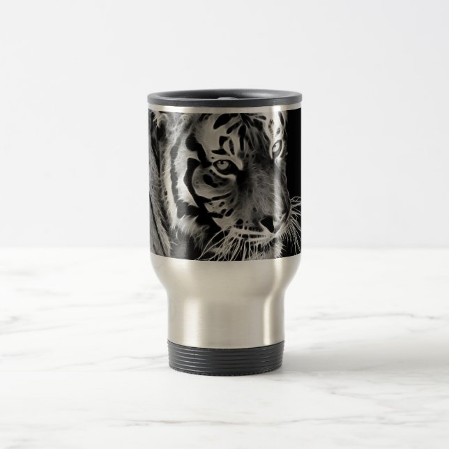 Taza De Viaje El hermoso Tigre, África Blanca Negra (Centro)