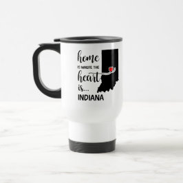 Taza De Viaje El hogar de Indiana es donde está el corazón