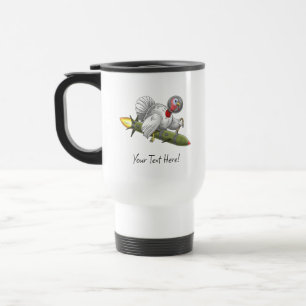 Taza De Viaje El increíble vuelo del pavo cohete