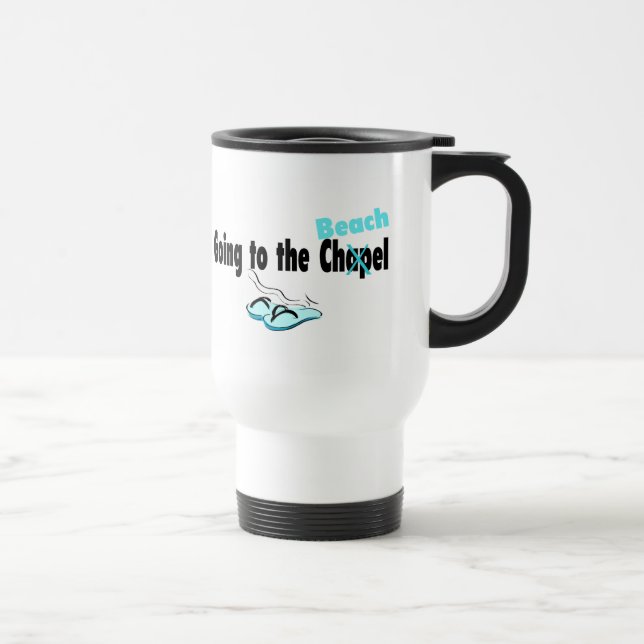 Taza De Viaje El ir a la capilla (playa) 1 (Derecha)