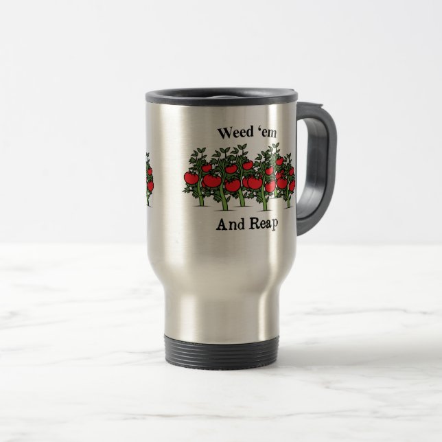 Taza De Viaje El jardinero los maleza y cosecha graciosas (Anverso derecho)