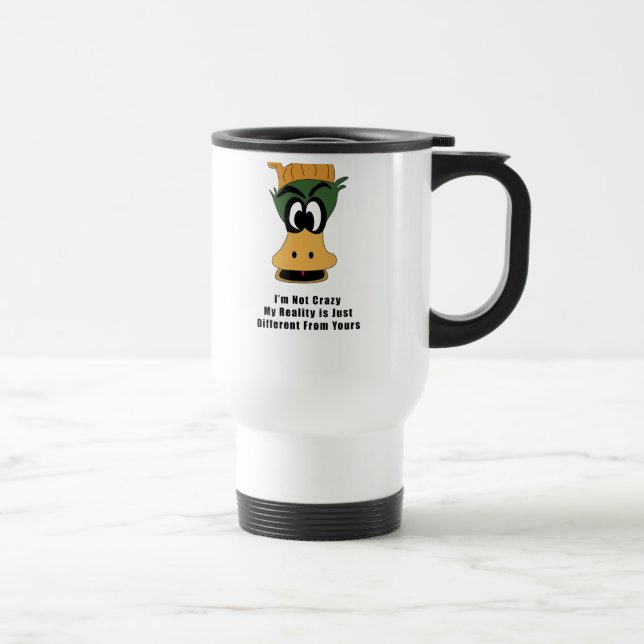 Taza De Viaje El loco Personalizado Verde Duck Diferente Realida (Derecha)