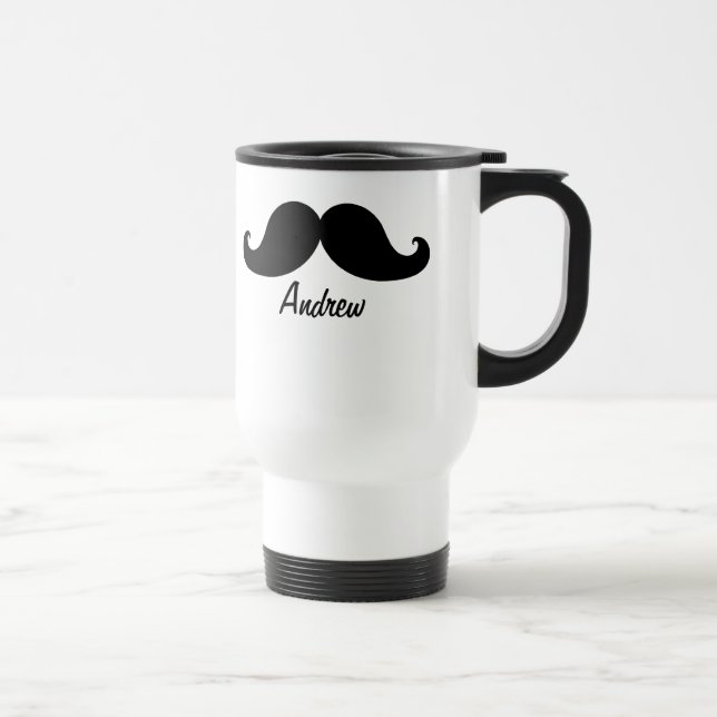 TAZA DE VIAJE EL MEJOR BIGOTE NEGRO PERSONALIZADO (Derecha)