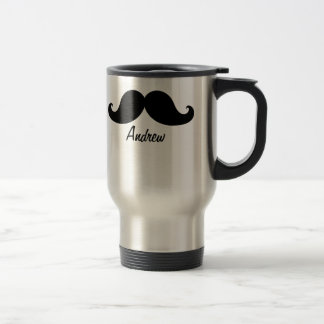 TAZA DE VIAJE EL MEJOR BIGOTE NEGRO PERSONALIZADO