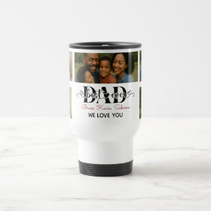 Taza De Viaje El mejor Collage de fotos personalizado del padre