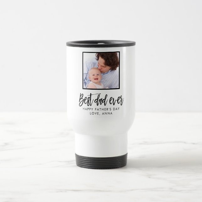 Taza De Viaje El mejor papá jamás Personalizado personalizado (Centro)