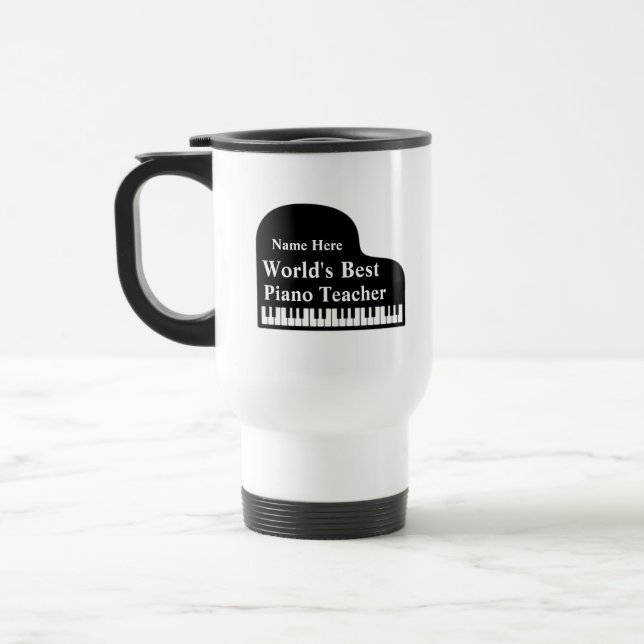 Taza De Viaje El mejor profesor de piano del mundo  (Izquierda)