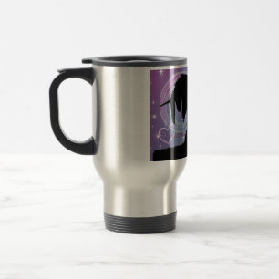 Taza De Viaje El místico unicornio negro (Pastel Swirl)