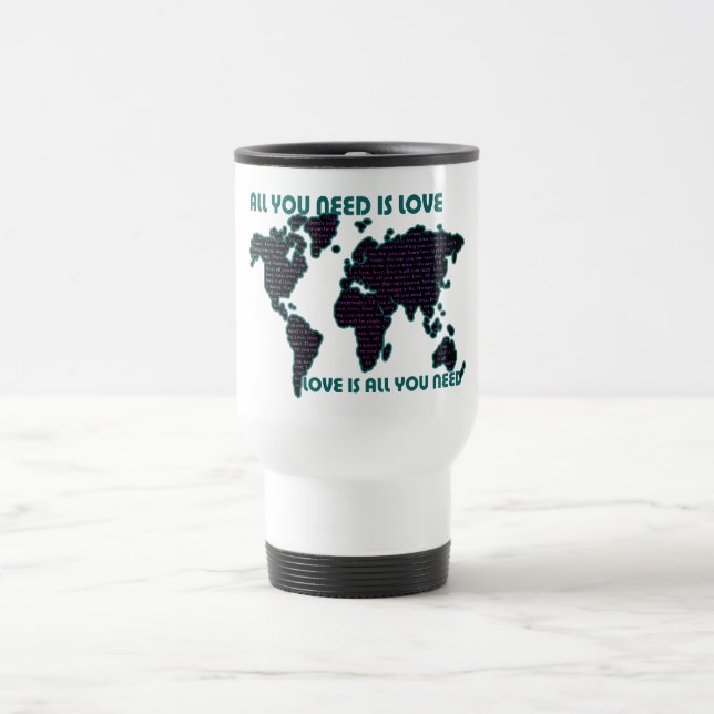 Taza De Viaje El mundo todo de Beatles que usted necesita es (Centro)