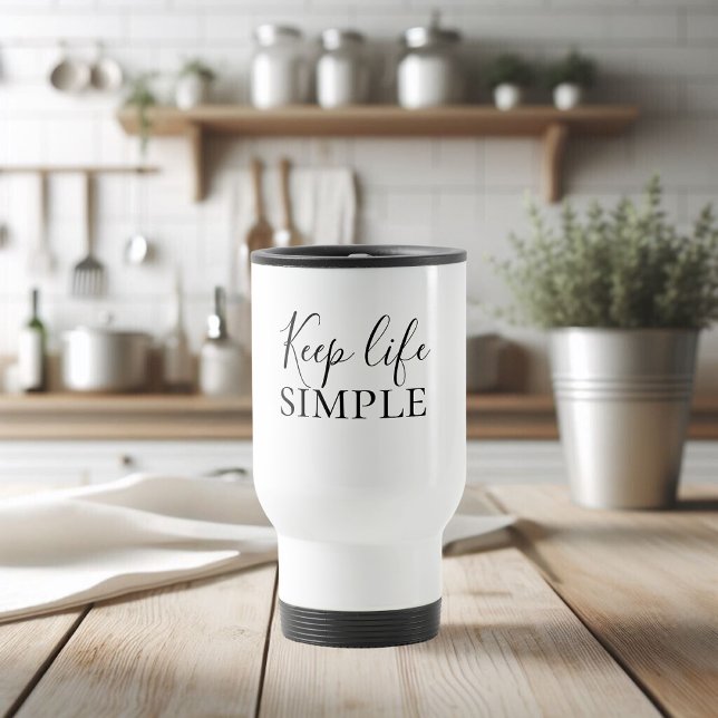 Taza De Viaje El negro moderno mantiene la vida simple (Subido por el creador)