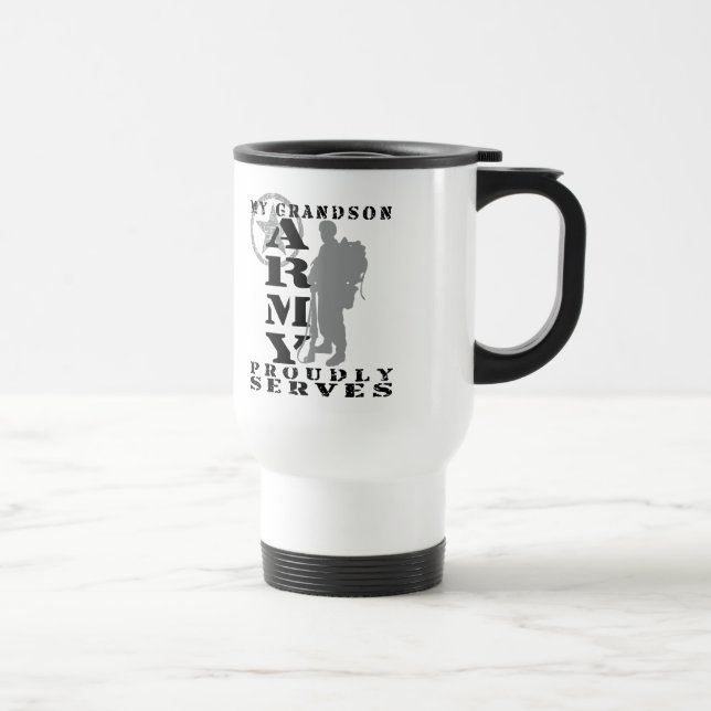 Taza De Viaje El nieto sirve orgulloso - al EJÉRCITO (Derecha)