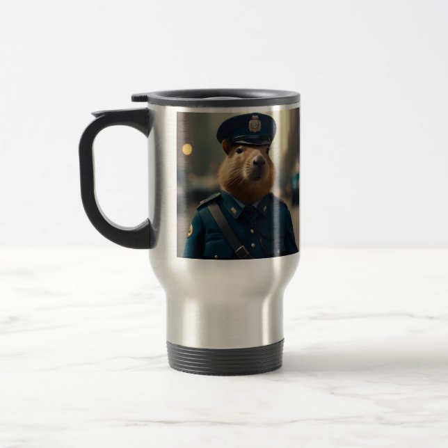 Taza De Viaje El oficial Capybara: Manteniendo la paz, (Izquierda)