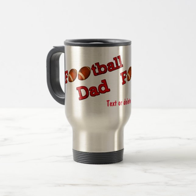 Taza De Viaje El papá del fútbol es personalizado (Anverso izquierdo)