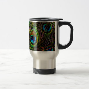 Taza De Viaje El pavo real empluma la invasión -