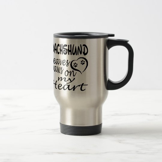 Taza De Viaje El perro del Dachshund deja la pata en mi corazón