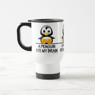 Taza De Viaje El pingüino divertido comió mi gráfico del cere