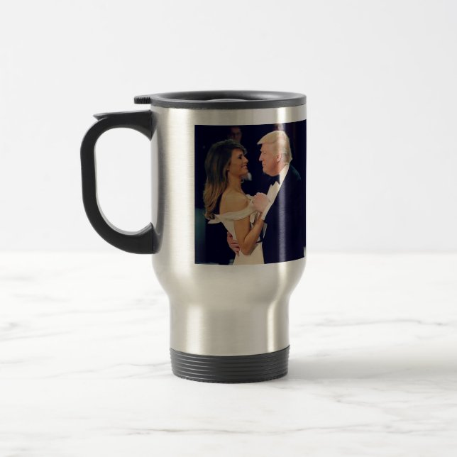 Taza De Viaje El presidente Trump y el baile de Melania (Izquierda)